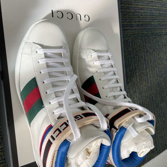 Gucci fashion sneaker ACE high top - Picture 6 of 11